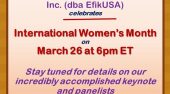 SAVE THE DATE: EfikUSA Women’s Program on March 26
